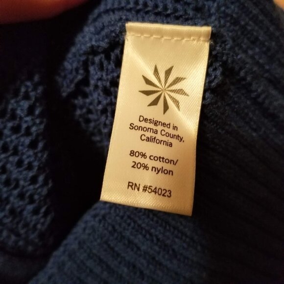 Athleta Royal Blue Mesh Knit Zip Up Sweater Jacket - Picture 5 of 5